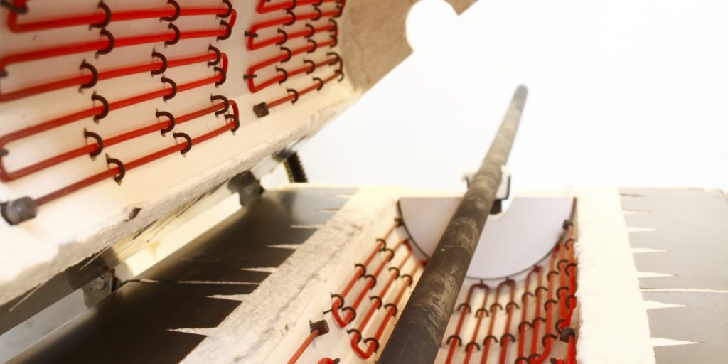 Test bench for heatpipes in industrial scale