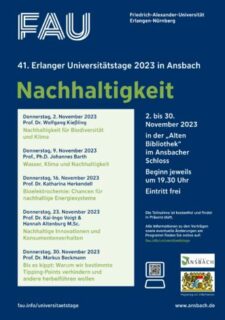 Towards entry "41st Erlangen university days in Ansbach on „Sustainability”"